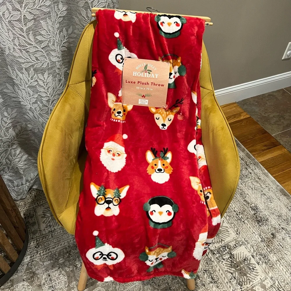 Red christmas Animal blanket